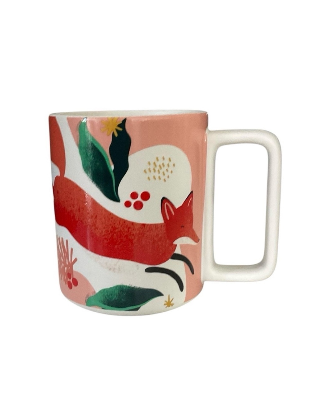 Starbucks 2019 Red Fox Ceramic Mug 12 oz Limited Edition Holiday Coffee Cup